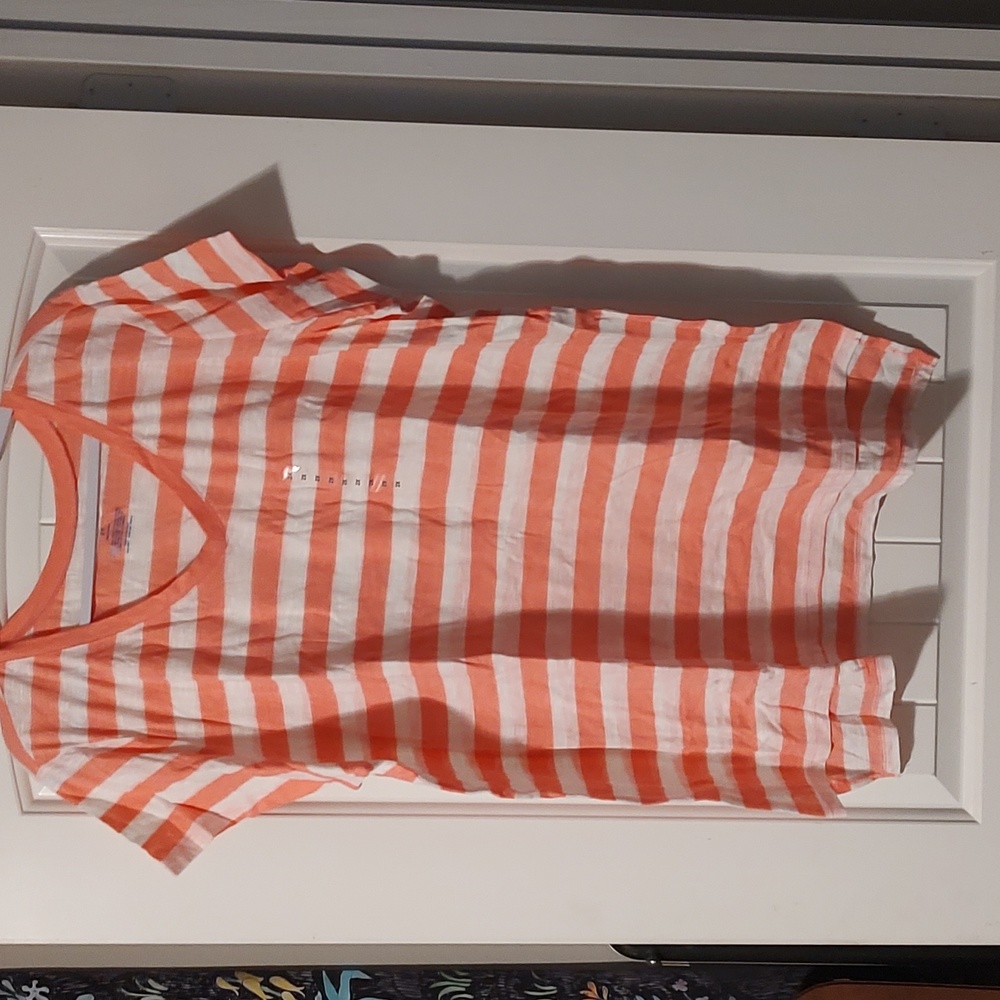 Boutique+ Tangerine Striped Tshirt sz 2x